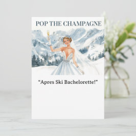 Ski Bachelorette Weekend Bride on the Slopes 招待状