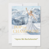 Ski Bachelorette Weekend Bride on the Slopes 招待状 (正面)