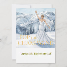 Ski Bachelorette Weekend Bride on the Slopes 招待状