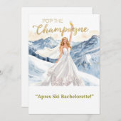 Ski Bachelorette Weekend Bride on the Slopes 招待状 (正面/裏面)