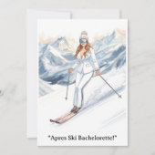 Ski Bachelorette Weekend Bride on the Slopes 招待状 (正面)