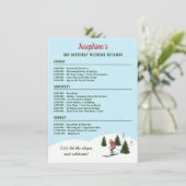 Ski Birthday Trip Weekend Getaway Itinerary エンクロージャーカード (スタンド正面)