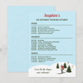 Ski Birthday Trip Weekend Getaway Itinerary エンクロージャーカード (正面/裏面)