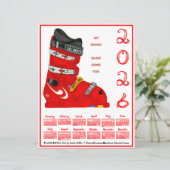 Ski Boot Go Skiing Slide Some Fun 2026 Calendar (スタンド正面)
