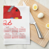 Ski Boot Go Skiing Slide Some Fun 2026 Calendar キッチンタオル (四つ折り)