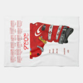 Ski Boot Go Skiing Slide Some Fun 2026 Calendar キッチンタオル (横)