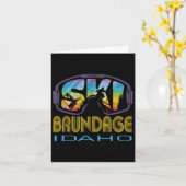 Ski Brundage Idaho Skiing Vacation  カード (黄色い花)