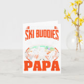 Ski Buddies Call Me Papa Skiing Skier Winter Sport カード (黄色い花)