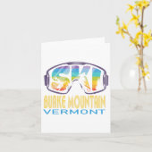 Ski Burke Mountain Vermont Skiing Vacation カード (黄色い花)