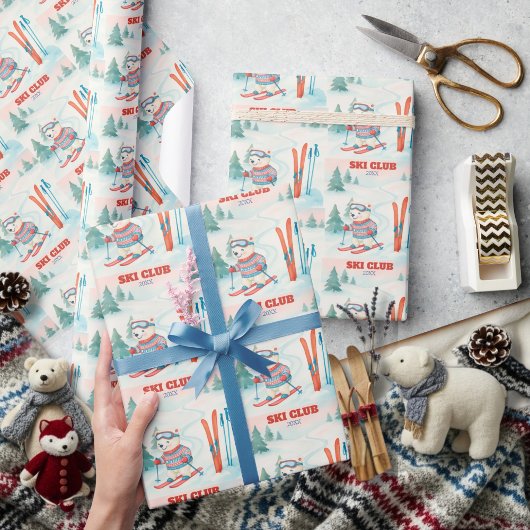 Ski Club Après Bébé  Polar Bear  ラッピングペーパー