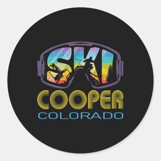Ski Cooper Colorado Skiing Vacation  ラウンドシール (正面)