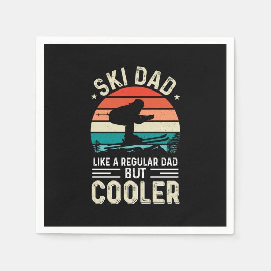 Ski Dad スタンダードカクテルナプキン (正面)