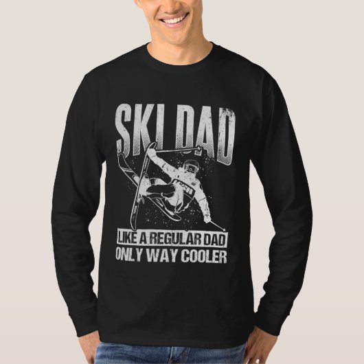 Ski Dad Cool Dad Best Dad Mountains Skiing Winters Tシャツ (正面)