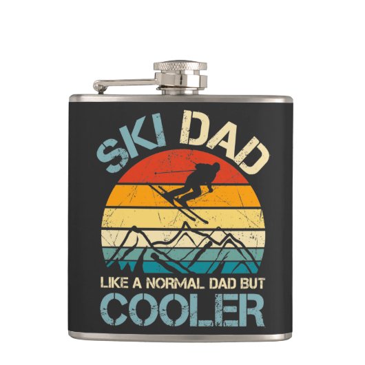Ski Dad | Father's Day Gift | Hobbies フラスク (正面)