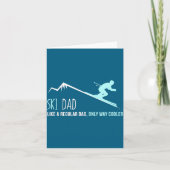 Ski Dad Funny Cute Winter Skiing Gift  カード (正面)