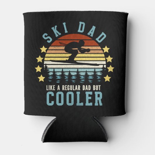 Ski Dad Like a Regular Dad But Cooler Funny 缶クーラー (正面)
