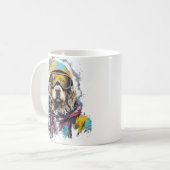 Ski Dog in Ski Googles  6 コーヒーマグカップ (正面左)