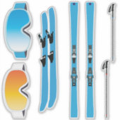 Ski Equipment Sticker Set シール (正面)