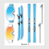 Ski Equipment Sticker Set シール (シート)