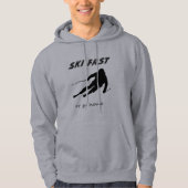 Ski Fast Or Go Home - Funny Alpine Skiing Gift パーカ (正面)