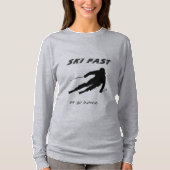 Ski Fast Or Go Home - Funny Alpine Skiing Gift Tシャツ (正面)