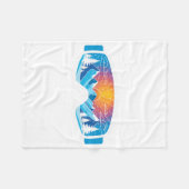 Ski Goggles Art Nature Mountains Minimalist Skiing フリースブランケット (正面(横))