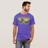 Ski Goggles Mountain Snow Skiing Retro Winter Tシャツ (正面フル)