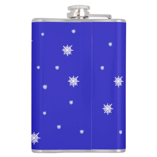 Ski Goggles Snowflake Dance フラスク (裏面)