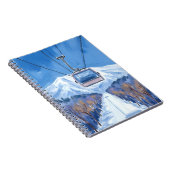 Ski Gondola Snow Mountain Watercolor ノートブック (右側)