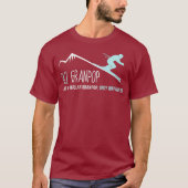 Ski Granpop  Funny Cute Winter Skiing Gift Tシャツ (正面)