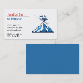 Ski Instructor Business Card 名刺