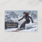 Ski Instructor Woman Alpine 名刺 (正面)