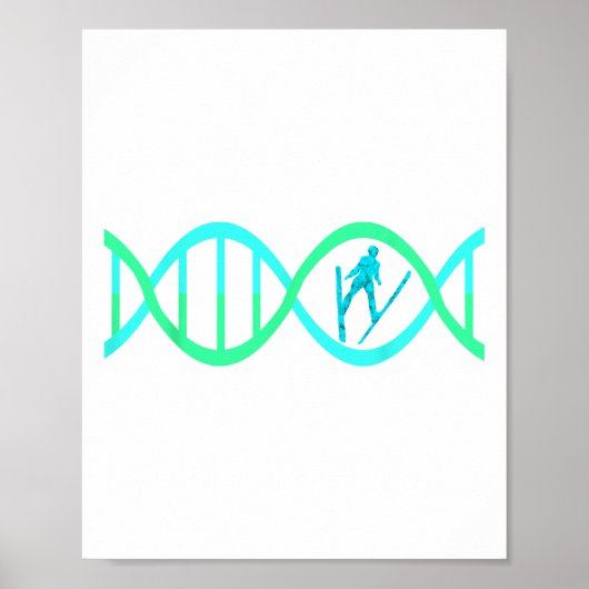 Ski Jumper Dna Ski Jumping Skier Athlete Skiing Wi ポスター (正面)