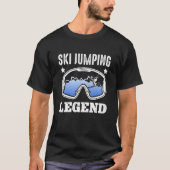 Ski Jumping Legend Ski Jumper Goggles Ski Jump Win Tシャツ (正面)