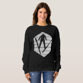 Ski jumping retro ski flying winter sports ski jum スウェットシャツ (正面フル)