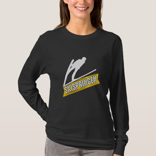ski jumping ski flying competition winter sports s tシャツ (正面)