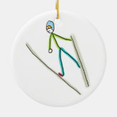 Ski Jumping Stickman セラミックオーナメント (裏面)