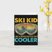 Ski Kid Like A Regular Kid But Cooler Skiing Lover カード (黄色い花)