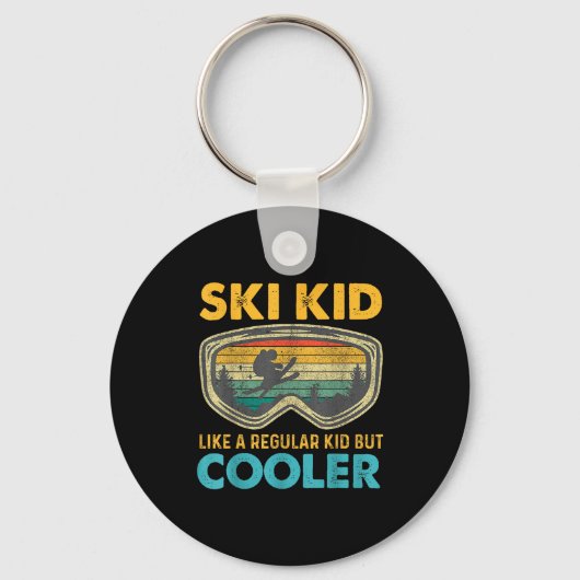 Ski Kid Like A Regular Kid But Cooler Skiing Lover キーホルダー (正面)