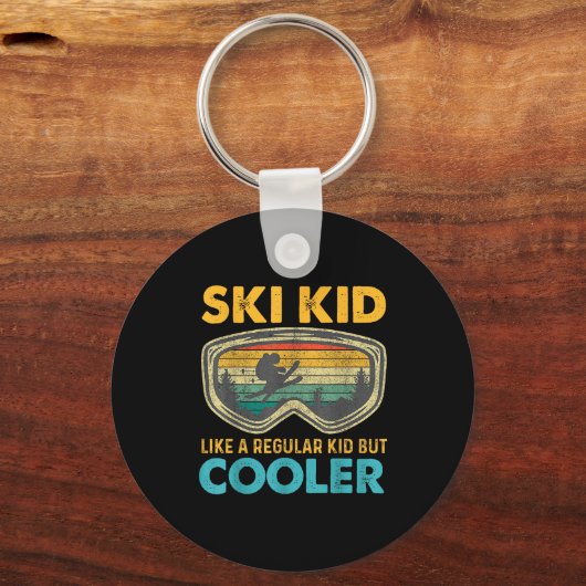 Ski Kid Like A Regular Kid But Cooler Skiing Lover キーホルダー (正面)