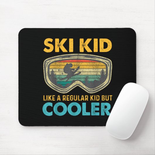 Ski Kid Like A Regular Kid But Cooler Skiing Lover マウスパッド (マウス)