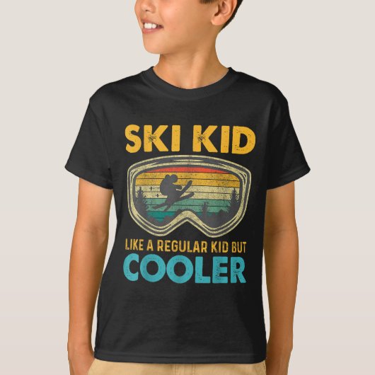 Ski Kid Like A Regular Kid But Cooler Skiing Lover Tシャツ (正面)