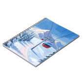 Ski Lift | Snow Mountain Gondola Watercolor ノートブック (左側)