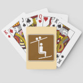 Ski Lift Symbol Rustic Winter Sports Icon トランプ (裏面)