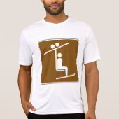 Ski Lift Symbol Rustic Winter Sports Icon Tシャツ (正面)