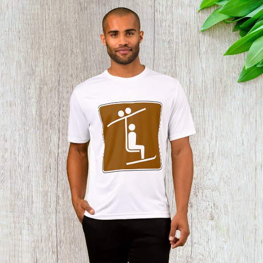 Ski Lift Symbol Rustic Winter Sports Icon Tシャツ