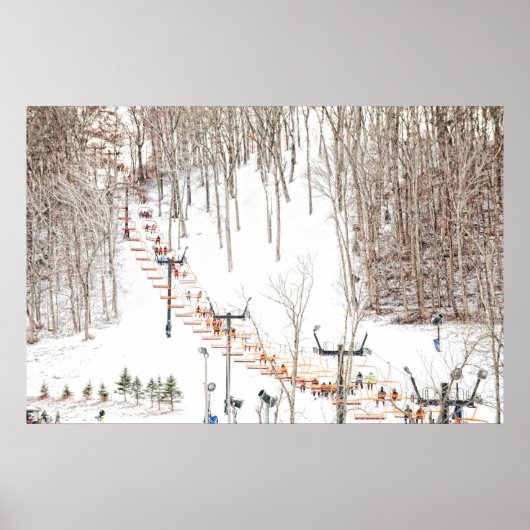 Ski Lift Wall Art ポスター (正面)