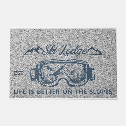 Ski Lodge, Life Is Better On The Slopes ドアマット (正面)