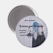 SKI LOVE – 日付マグネットを保存 マグネット (正面/裏面)