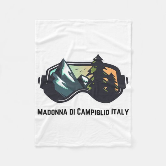 Ski Madonna Di Campiglio Italy Mountain Skiing T M フリースブランケット (正面)